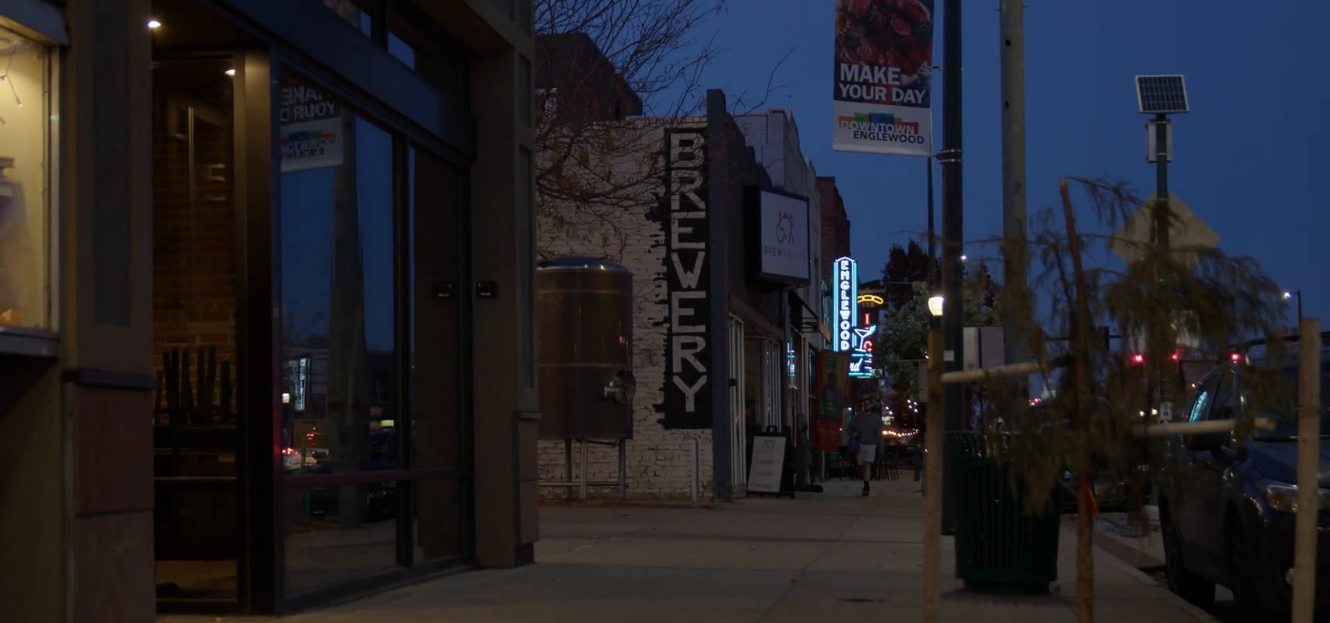 Brewability's shopfront on South Broadway, with the Brewability sign above the door and the number 3445 on the glass.